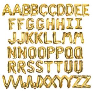 lot 18031 image: 52 PCS 16 Foil Gold Letter Balloons 2 Sets of A-Z, Mylar Aluminum Hanging Alphabet for Graduation New Year eve Birthday Party Decorations