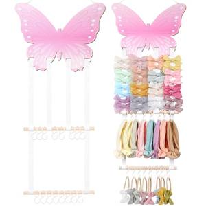 lot 18060 image: POVETIRE Headband Holder Bow Holder for Girls Hair Bows,Butterfly Hair Accessories Organizer Storage Wall Hanging Display for Nursery Toddler Girls Room