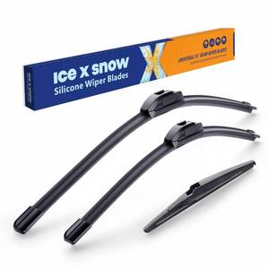 lot 18065 image: ICEXSNOW� Silicone Windshield Wiper Blades Replacement for 2006 2007 2008 2009 2010 2011 2012 Toyota RAV4 (Pack of 3) Automotive Replacement Windshield Wiper Blades,241712(A)