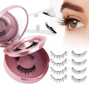 lot 18069 image: 2-Pairs Reusable Magnetic Eyelashes with Applicator Wendy Fake Magnetic Lashes Natural Look, 079B01-A