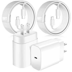 lot 18078 image: Super Fast Samsung Charger 25W USB C Android Phone Charger Block,2Pack 10FT Long Samsung Charger Fast Charging Cord Type C Wall Chargers for SamsungGalaxy S26 UltraS26S25 UltraS24S23S22S21S20