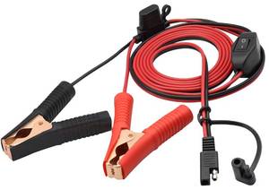 lot 18089 image: AAOTOKK Crocodile Clip Cable 16 AWG Wire Harness SAE to Battery Alligator Crocodile Clip12V DC Extension Cord with Switch and Fuse Box Quick ConnectDisconnect Snap Action Cable(2.4m7.8ft -Fuse Box)