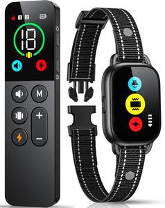 lot 18095 image: Dog Training Collar with Remote, Smart Dog Shock Collar with 3 Training Modes and Training Icons, Waterproof Electric Dog Shockers for Large and Medium Dogs (8-120 LBS)