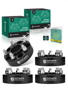 lot 19298 image: YHTAUTO 5x4.5 Hub Centric Wheel Spacers 1.5 Inch Compatible with Chrysler Dodge Models, 300, Challenger, Charger, Magnum, Tire Spacers M14x1.5 Studs, 71.5mm Hub Bore 5 Lug 4PCS Black