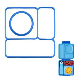 lot 20315 image: Hufopik Vacuum Bottle Seal Gasket and Lid Seal Gasket Suitable For OmieBox - bento box accessories - Food-Safe Silicone Rubber (Blue) - Lunch Box NOT Included - Compatible with omie lunch box
