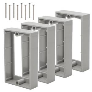 lot 20316 image: XGGYA Single Gang Receptacle Outlet Box Extenders 34,with 8 Screws,Outlet Extender Box for Electric Box and Electric Outlet Switches, Gray (Pack of 4)