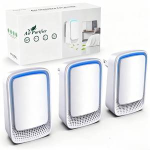 lot 20330 image: Air Ionizers for Home (3 Pack), Negative Ion Generator, Quiet Air Freshener for Bedroom, Office, Kitchen, Portable Air Filter Odor, Smoke Dust, Pets, Eliminator, Mini Air Cleaner (cosmetic damage)