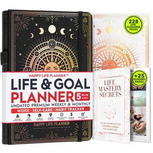 lot 20350 image: Life Mastery Planner - A 12 Month Journey to Crush Your Goals, Increase Productivity, Passion, Success & Happiness - Weekly & Monthly Life Planner, Habit-Tracker, Gratitude Journal & Organizer