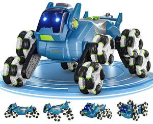 lot 20355 image: UJROQI Gesture Sensing RC Stunt Car,Remote Control Car Toys for Ages 8-10-12,with Lights Music Spray,8WD 360° Spins All Terrains Kids Toys Car, 6-8 Year Old Boy Birthday Gift & 6-13 Best Gift for Kid