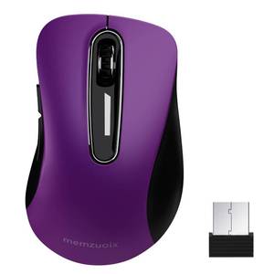lot 20372 image: memzuoix 2.4G Wireless Mouse, 1400 DPI Computer Mice with USB Receiver, Portable Wireless USB Mouse Battery Powered Cordless Mice for Laptop, PC, Desktop, 5 Buttons, Purple