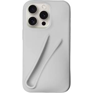 lot 20392 image: TRADAY Lip Gloss Phone Case Cute for iPhone 1314 for Women Girls Protective Silicone Shockproof Slim Funny Stylish Phone Case Compatible with iPhone 1314��Light Gray��