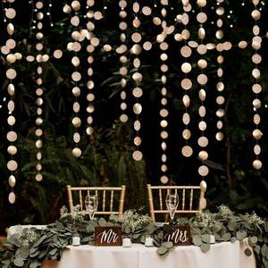 lot 20398 image: Decor365 Champagne Gold Party Decorations Glitter Gold Birthday Decoration Hanging Circle Garland Streamers Banner Backdrop Christmas New Year Eve NYE Anniversary Graduations Party Decor