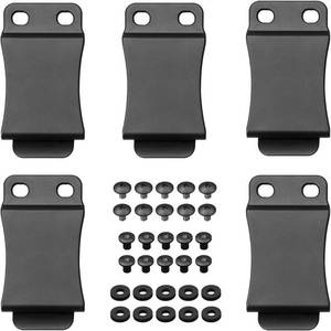 lot 20399 image: 1.75 Holster Belt Clip Kit for IWB & OWB Kydex & Leather Holster, Heavy Duty Belt Clip with Chicago Screws, Mounting Hardware Included