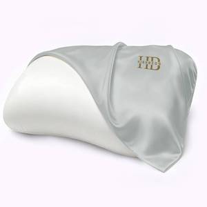 lot 20413 image: HighBeds Ice Silk Pillowcase, Super Soft and Cooling Polyester Spandex Pillow Covers 2 Pack with Zipperless Design, Ideal for Women and Men (15.03x25.19, Grey)