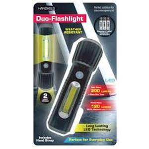 lot 4092 image: Duo-Flashlight LED Weather Resistant Handheld Light