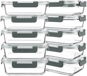lot 11890 image: 30oz Rectangular Food Storage Containers - Set of 10