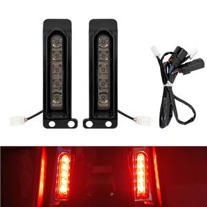 lot 1028 image: HCmotorku LED Filler Panel Lights Rear Fender Light Turn Signals Fit for Harley Touring Road Glide FLTR Electra Glide FLHT Road King FLHR Ultra Limited FLHTK 2014-2024 (Black Housing Smoke Len)