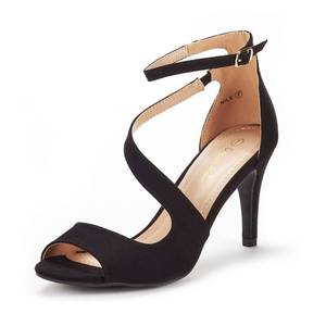 lot 1032 image: DREAM PAIRS Womens NILE Fashion Stilettos Open Toe Pump Heel Sandals,Size 7.5,Black,NILE
