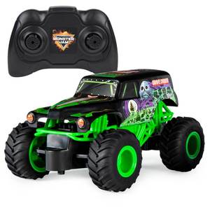 lot 1049 image: Monster Jam, Official Grave Digger Remote Control Monster Truck, 124 Scale, 2.4 GHz, Kids Toys for Boys and Girls Ages 4 and up