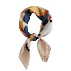 lot 2203 image: FONYVE Silk Feeling Scarf Medium Square Satin Head Scarf for Women 27.5 inches