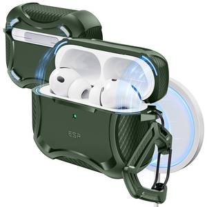 lot 2205 image: ESR for AirPods Pro 3 Case (2025), Compatible with Airpods Pro 3rd Generation Case (USB-C Cable), Magnetic Lid, MagSafe Ready, Powerful Drop Protection, Cyber Series, Green