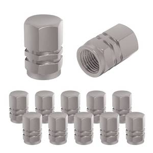 lot 4248 image: 12 PCS Car Tire Valve Stem Caps, Airtight CapsCovers, Universal for Cars, Bicycles, Motorcycles, SUVS, Car Accessories for Men Women (Gray) 3 PACK