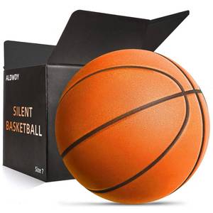 lot 4252 image: ALDWDY Silent Basketball Size 7 (29.5) �� Grooved Airless Indoor Basketball for Quiet Dribbling and Indoor Training, Pro PU Foam Ball �� Real Feel Higher Bounce Quieter