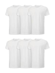 lot 4260 image: Fruit of the Loom Mens Stay Tucked Crew T-Shirt - Large - White (Pack of 6)