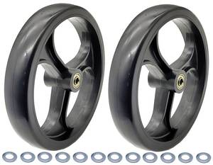 lot 4278 image: Rollator Walker Replacement 8 inch Front Wheel,Heavy Duty Rollator Front Wheel Assembly,8 inch Solid Wheel, 8 3 Rib Caster Wheel,Universal Parts,MDS86825FW,MDS86800WXWFW,9501A75007.(1Pr Black)