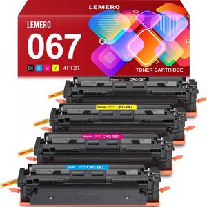 lot 4286 image: LEMERO 067 Toner Cartridges Compatible for Canon 067 067H Toner Cartridges Set Work for Canon MF656Cdw MF654Cdw MF653Cdw LBP632Cdw MF652Cdw LBP633Cdw Printer (BCMY-4 Pack of 067 067H Toner)