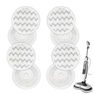 lot 4296 image: VIEWALL Steam Mop Pads Replacement for Shark S8000 S8001 S8002 S8200 S820 S8201 S7001 S7201 S7000 S7005 S7020 S7001 S7020 7001 S7201 7003 Steam Scrub, Dirt Grip Soft Washable Scrub Pads 8 Pack