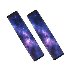 lot 4297 image: Forchrinse Blue Galaxy Space Nebula Car Seat Belt Cover for Kids,Soft Safety Belt Strap Shoulder Pad Auto Accessories Set Universal Fit