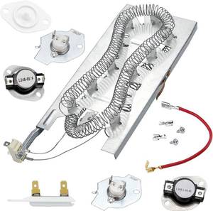 lot 4314 image: WP3387747 3387747 Dryer Heating Element Kit-Compatible With Whirlpool Cabrio Kenmore He2 Kenmore Elite He3 Maytag Dryers- GEW9250PW0 GEQ9800PW1 WD05X30818 GEQ9800PW2 GEQ9800PW1 MEDB835DW4 By TOMOON