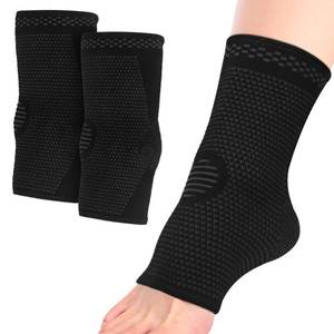 lot 4340 image: FYY Ankle Brace, 2 Pack Ankle Compression Sleeve for Injury Recovery & Joint Pain, Achilles Tendon Support, Reduce Swelling, Plantar Fasciitis Foot Socks with Arch Support for Women & Men (Large, Black)