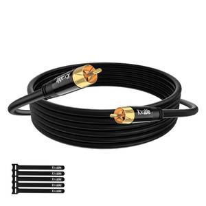lot 4350 image: Subwoofer Cable RCA to RCA Audio Cable 75FT, Digital Coaxial Audio Cable, Premium SPDIF RCA Cord for Home Theater, HDTV, Subwoofer, Hi-Fi System, Amplifier, 22AWG Tinned Copper, Double Shielded