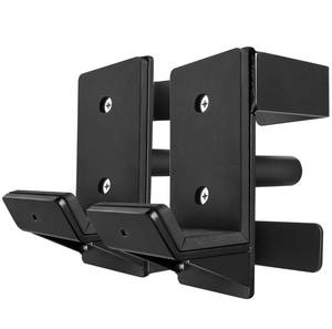 lot 5493 image: AINAFIX J Hooks for 3 x 3 Power Rack, Rubber Pad J-Hook for Power Cage, Bottom Reinforced Steel J Cups for Squat Rack (for 3x3 Rack with 1 Hole)
