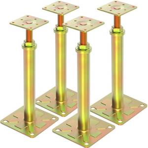 lot 5495 image: IRENPORU 4 Pack House Jacks for Leveling Adjustable Floor Jack Post Floor Jack for House Foundation Jacks for Leveling Telescoping Jack for Temporary Support Adjustable Range 11 inch - 16 inch