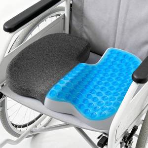lot 5505 image: Medisana Gel Wheelchair Cushions for Pain Relief��GC 150B Seat Cushion for Tailbone, Sciatica, Back & Hip Support, Ergonomic Office Chair Cushion for Office, Car Seat & Wheelchair (Black-19�16�2.8)