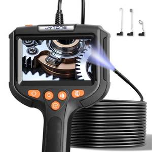 lot 5510 image: JYTONE Endoscope Camera with Light, 5.5mm Waterproof Borescope with 4.3 HD Screen, 33ft Semi-Rigid Cable for Automotive, Plumbing, Pipe Inspection