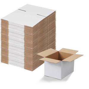 lot 5514 image: Calenzana 7x5x5 Shipping Boxes Set of 40, White Corrugated Cardboard Box for Mailing Packing Gifts Small Business