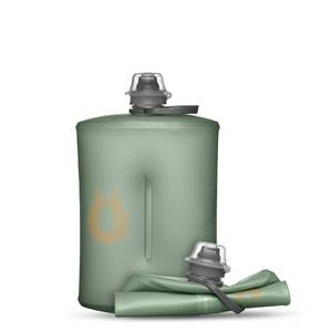 lot 6232 image: HydraPak Stow Collapsible Water Bottle �� 1L �� Ultralight, Leak-Proof, BPA-Free, Filter Compatible Travel & Hiking Flask - Sutro Green