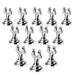 lot 6234 image: New Star Foodservice Triton Harp Clip Style Place Card  Table Number Holder, 1.5 Inch, Silver, Set of 12