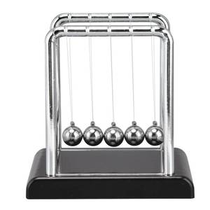 lot 6246 image: Balance Pendulum Ball, Classic 5 Beads Newtons Balance Balls Funny Science Physics Gadget Metal Home Office Games Desktop Decoration Toy Games Accessories for Stress Relief