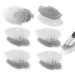 lot 6256 image: Brush Refills for OXO Dish Brush - 6 Pack Dish Brush Cleaning Soap Dispensing Head Replacement for Scrubber(Grey)