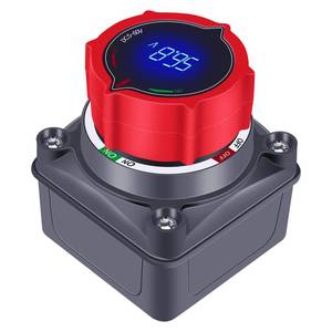 lot 6292 image: GOGONFLY Upgrade Battery Disconnect Switch with Voltage Display, DC 5-60V Battery Power Master Disconnect Isolator Cut Shut Off Switch for Marine Boat Car Truck Camper RV Trailer (OnOff)