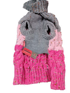 lot 6320 image: Kyese Knit Winter Scarf Pink and Gray size M