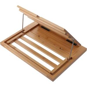 lot 6338 image: allcoupon Wooden Reading Stand, Book Holder, Adjustable Book Stand, Cook Book Stands and Holders, with Page Paper Clips