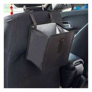 lot 6340 image: Fekey&JF Foldable Car Trash Can, Hanging Waterproof Leakproof Trash Can Storage Bag for Car with Large Capacity, Car Interior Accessories (Small)