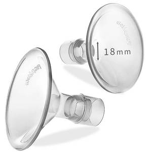 lot 6365 image: PumpMom 18mm Small Breastshields Compatible with Medela Breast Pump Parts, Replace Flange for Medela Accessories, Not Original PersonalFit Shield Pump Parts, 2pcs