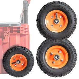 lot 9756 image: 2Pcs Packaout Wheels Compatible with Milwaukee Rolling Tool Box 48-22-8426, 9 Inch Packout Replacement Wheel Kit, Alloy Wheels Strong and Not Easy to Crack, Can Roll Smoothly on Various Terrains